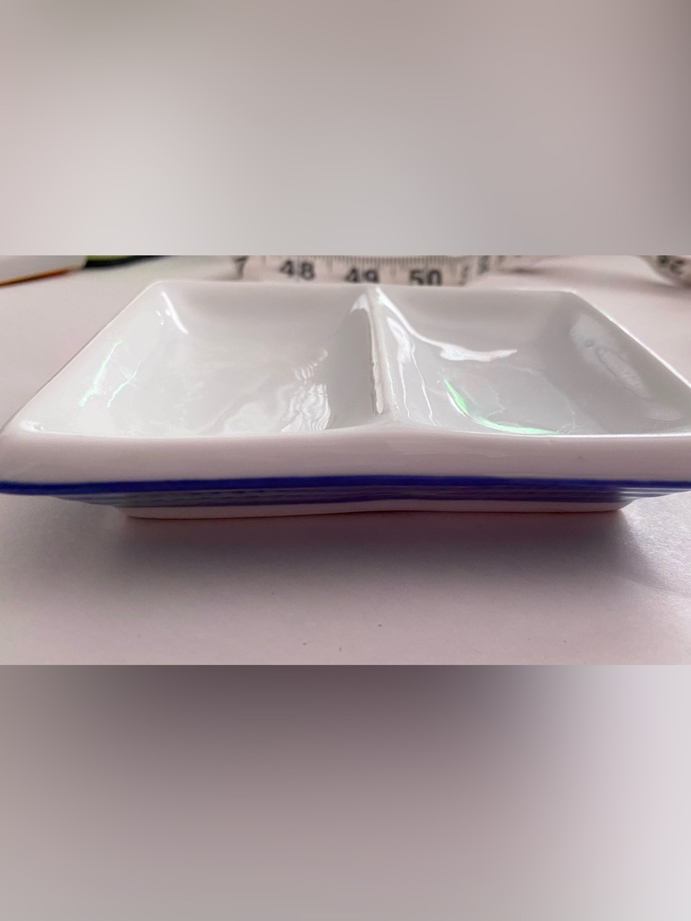 Pier 1 Vintage 1990s Divided Condiment or Olive Dish. EUC. No Chips or stains.